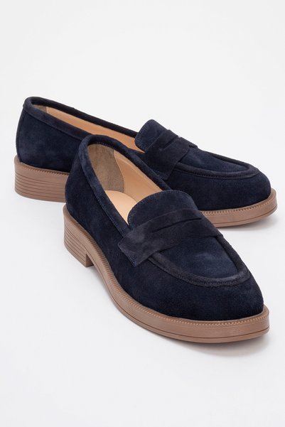 Pline Laci Suede Genuine Leather Women's Loafer Shoes