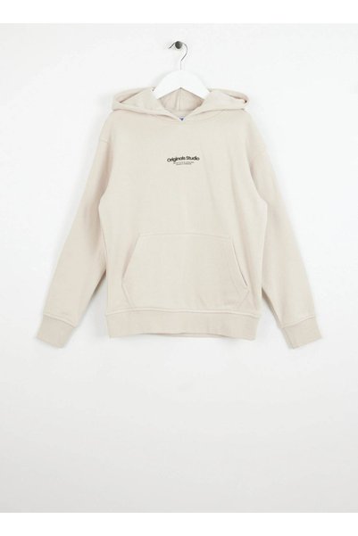 Children's hooded sweatshirt with chest logo print - vesterbro