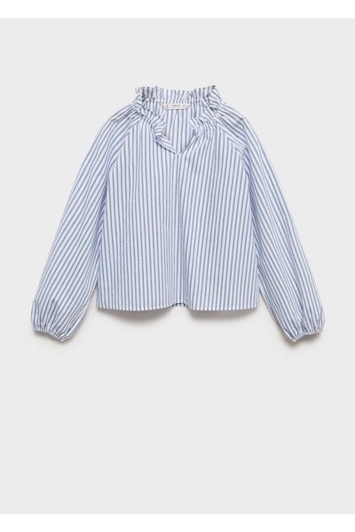 Drawstring Detailed Striped Blouse