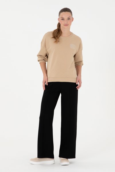 Women's Black Loose Fit Sweatpants 50297276-Vr046
