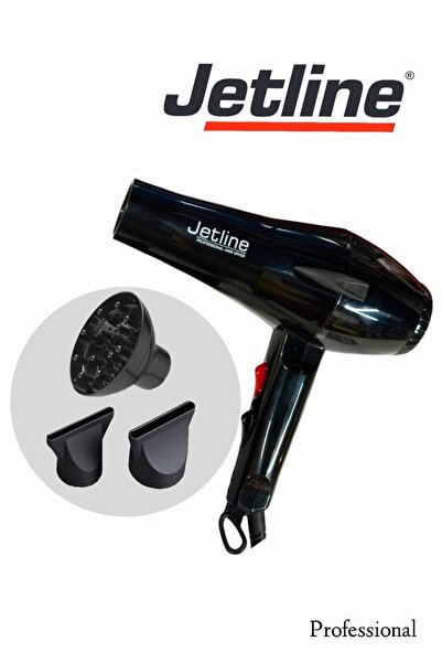 Професионален фен за коса 2500 W Turbo со дифузер, AC мотор, 3 додатоци, платинум