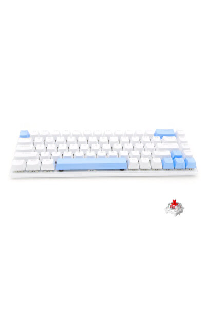 Skylion K68 68-копчиња осветлена Drinkey Red Switch механичка компактна 65% тастатура бела