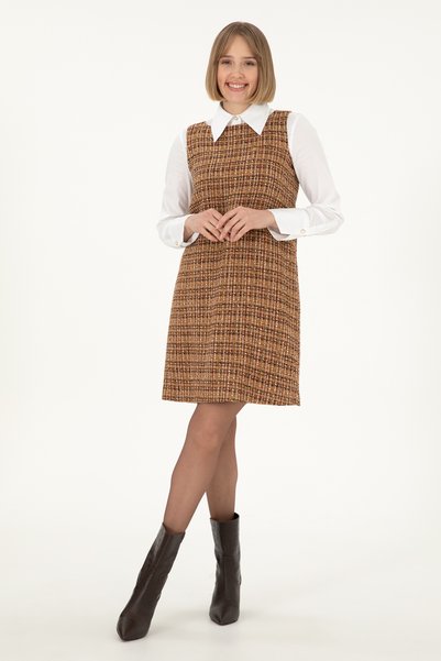 Women's Coconut Mini Size Woven Dress 50290360-Vr153