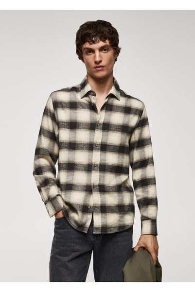 Checked cotton regular fit shirt