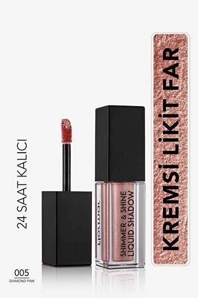 Металик течна сенка за очи (РОЗОВА) - Shimmer & Shine Liquid Shadow - 005 Diamond Pink - 8682536003131