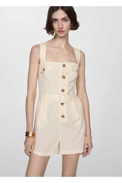 Short jumpsuit with buttons