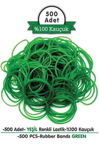 Гумички за пакување зелена боја (500 парчиња) 100% гума | 100 gr (училиште-канцелариски материјали-пакување)