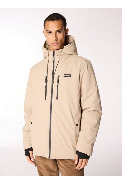Beige Men's Coat D4Wm-Mnt3321