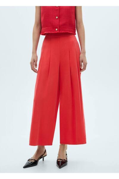 Wideleg Pleated Pants