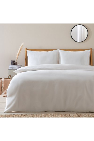 Alana Duvet Cover Set Double 200X220 cm White