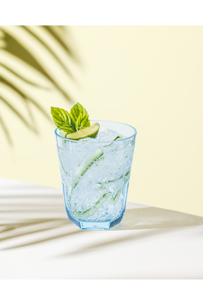 Domme 2 Pack Plastic Cup - Turquoise - 445 ml
