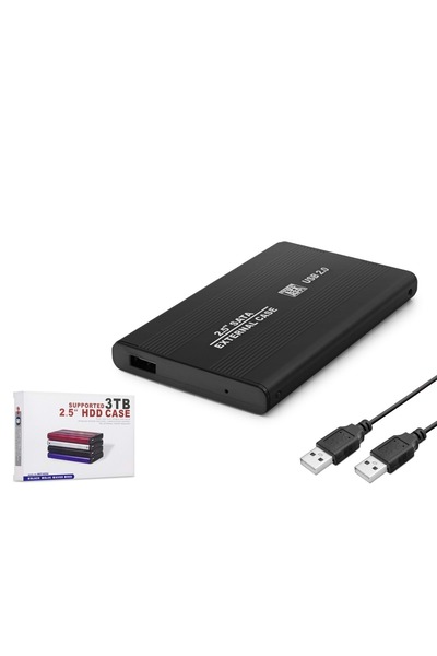 HDX1758 2.5 инчен SATA HDD SSD надворешна кутија за диск USB 2.0 црна