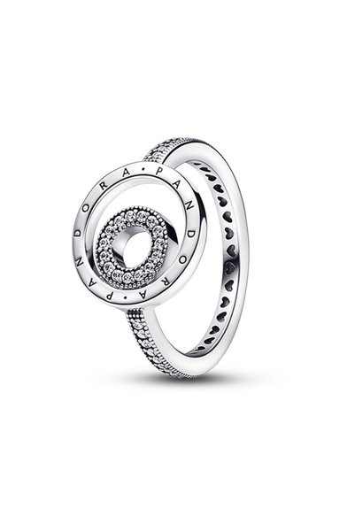 Signature Logo Ring Pavé Ring