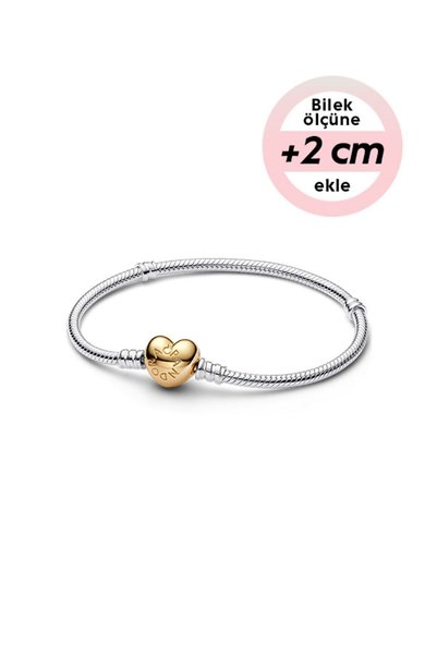 Moments Heart Clip 14 Carat Gold Plated Bracelet
