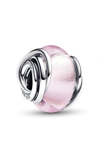 Surrounded by Pink Murano Glass Charm