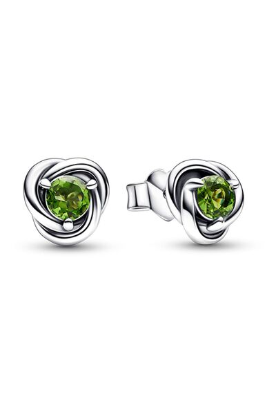 Spring Green Infinite Hoop Needle Earrings