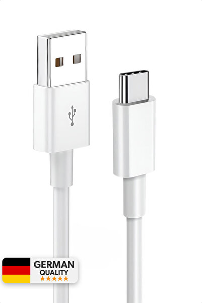 Woyax Samsung Xiaomi Oppo Reeder Huawei компатибилен USB кон Type C кабел за полнење 1.2 M бел