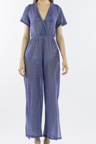 Women's Pareo Jumpsuit Beach Dress Navy Blue