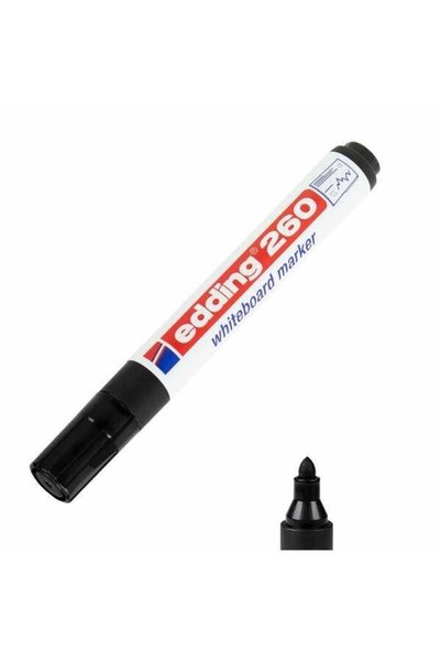 Eding Whiteboard Pen Black (Ed-260) (5 Pieces)