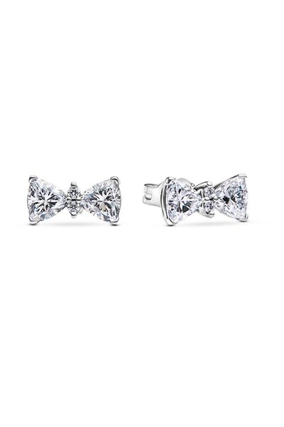 Sparkling Bow Nails Earrings