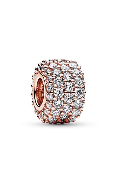 Three Rows Glittering Pavé Charm