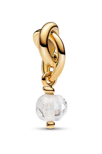 Clear Infinity Wrap Dangle Charm with Cutout Surface