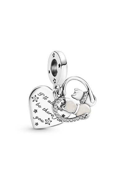 Cats and Hearts Dangle Charm