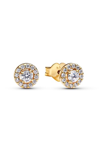 Round Pave Hale Nails Earrings