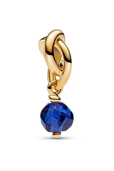 Blue Infinity Wrap Dangle Charm with Cutout Surface