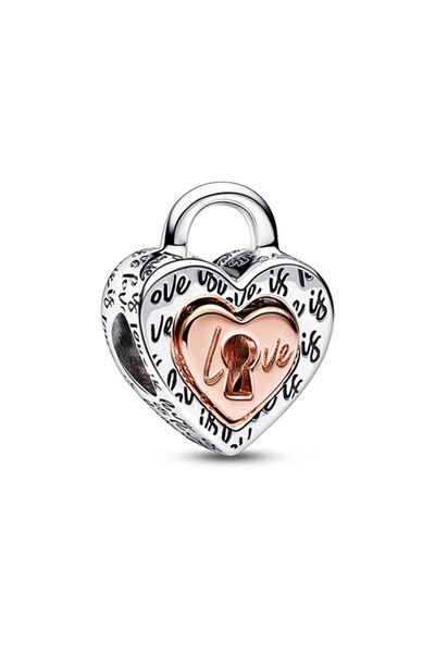 Two Color Padlock Charm