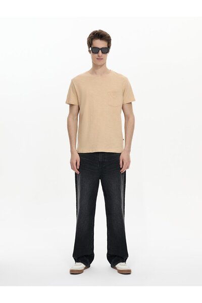 Brown T-Shirt with Pockets