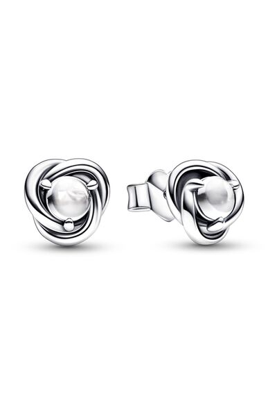 Transparent Endless Ring Needle Earrings