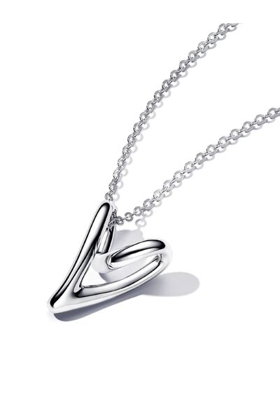 Natural Shaped Heart Pendant Tipped Necklace