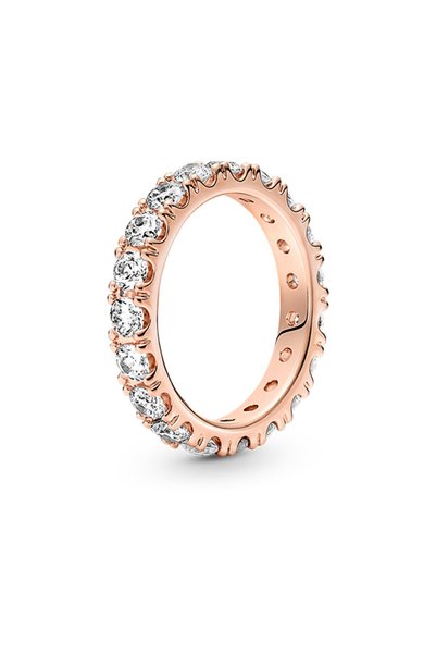 Sparkling Full Circle Gemstone Ring