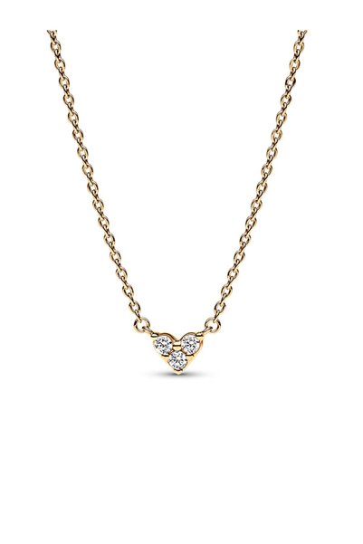 Three Stone Heart Necklace