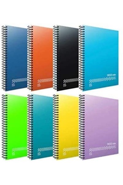 Fresco Spiral Plastic Cover 96 Sheets Striped A4 (4935)