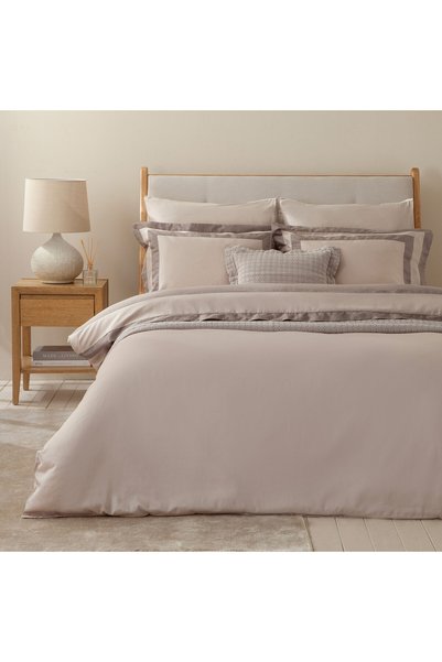 Camella 100% Cotton Extra King Size Bedding Set 260X220 Cm Stone/Beige