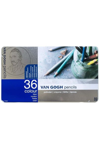Van Gogh Crayons 36 Colors Metal Box