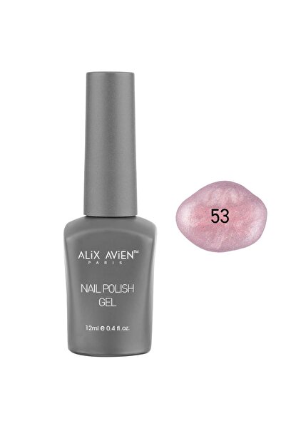 Светкав светлорозов траен лак за нокти 53-гел лак со интензивна боја 12 ml-Nail UV Gel Polish 53