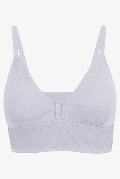 Woman's Ribbed Button Detailed Bustier