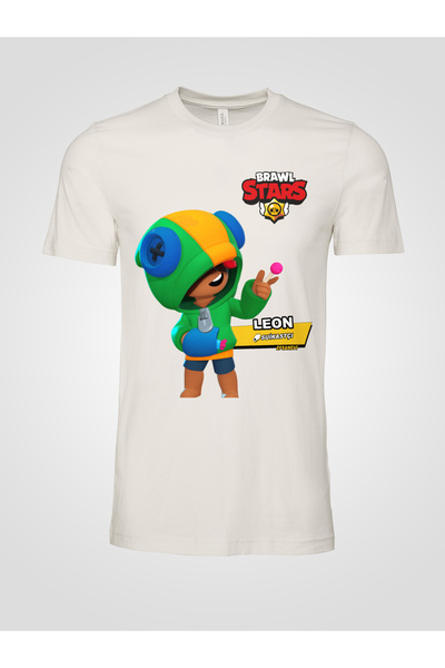 Brawl Stars LEON унисекс детска маица со различни опции за костими !