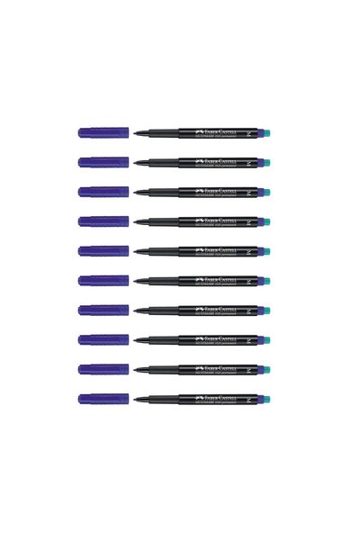 Multimark 1525 Permanent Acetate Pen 1.0 mm (m) Blue Box of 10