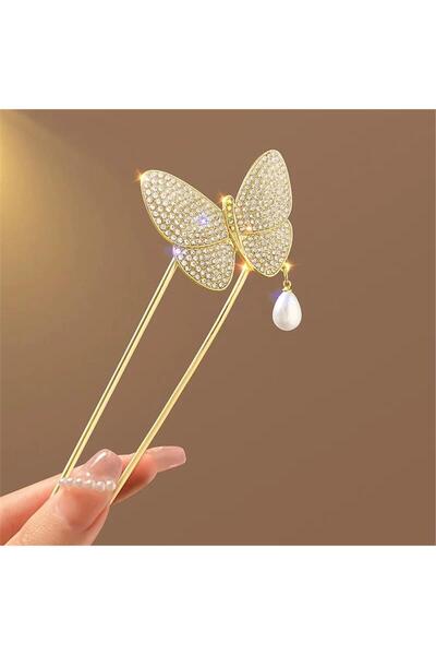 Gold Butterfly Japanese Knob Buckle