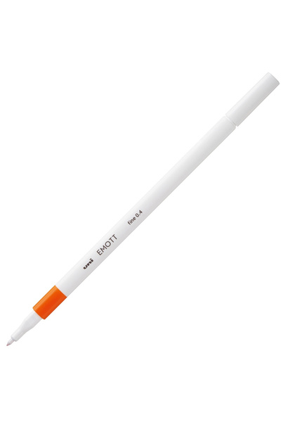 Uni-Ball Acrylic Tip Pen Emott 0.4 mm Fine Orange-10-Pkt