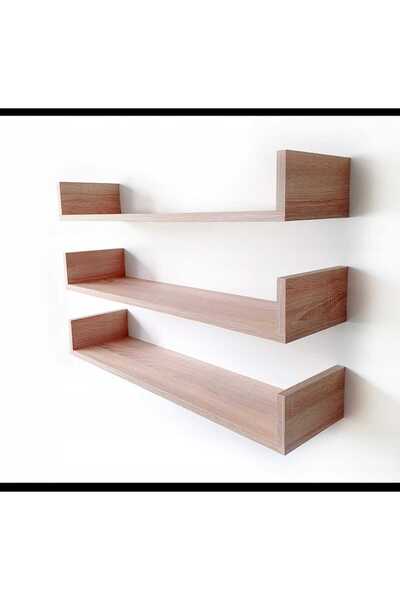 40x15x12 полица за зачини од 3 дела, полица за бања, детска монтесори полица, држач за рамки, ѕидна полица, 3price.