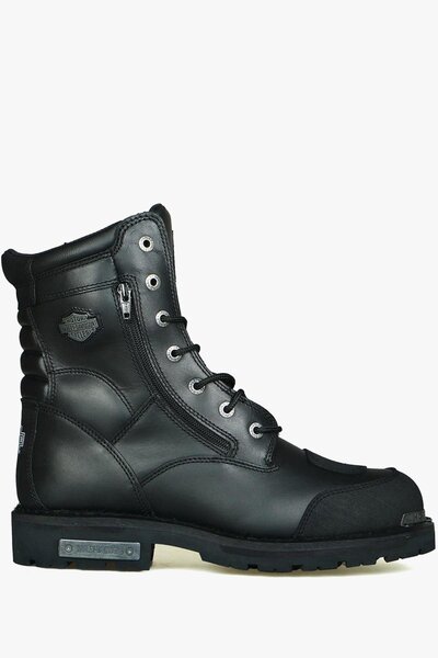 Riddick Black Men's Leather Army Boots 025M100552-B14