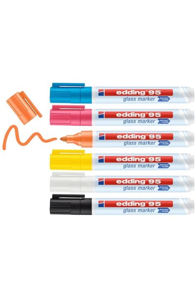 95 Glass Marker Glass Pen 6 Color Set