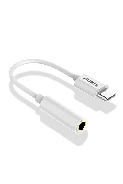 Type-C до 3.5mm аудио Aux адаптер бел