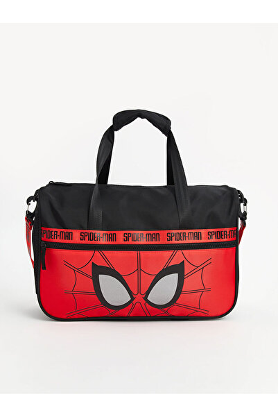 LCW ACCESSORIES црна спортска торба за момчиња со принт на Spider-Man