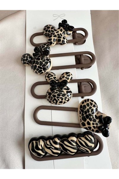 Animal Pattern Buckle Set of 5